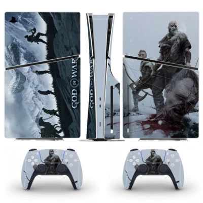 Skin Aufkleber Folie fur PS5 Slim Konsole Controller Disc Version God of War #3 - Bild 1 von 3