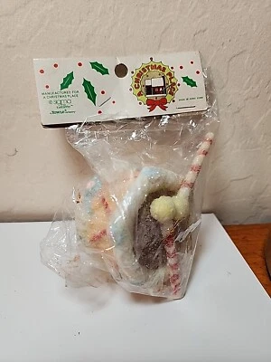 Pieza de decoración de tambor bastón de caramelo Sigma lugar de Navidad vintage NOS JRRX Foto 1 de 4