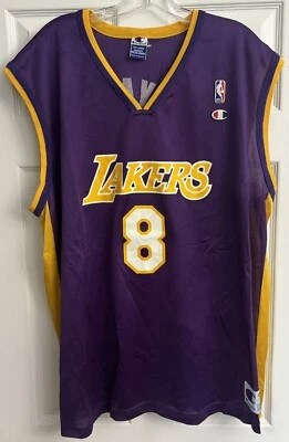 Camiseta púrpura vintage campeón #8 Kobe Bryant Los Angeles Lakers talla XXL (52) Foto 1 de 4