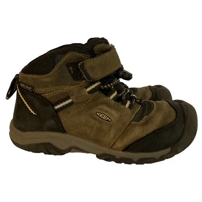 Keen Ridge Flex Mid Waterproof Leather Hiking Boots Youth Boys 13 Brown 1026665 - Image 1 of 4