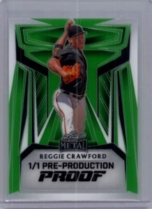 Reggie Crawford 2024 Leaf Baseball 1/1 Pre Production Proof - Picture 1 of 1