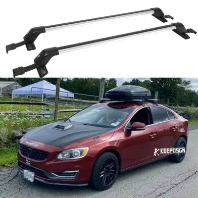 Juego de portaequipajes barra transversal portaequipajes techo techo auto 42,5" para Volvo S40 S60 S80 V40 Foto 1 de 4