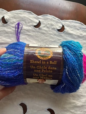 LION BRAND SHAWL IN A BALL YARN MYSTICAL MIRAGE #309 ONE NEW SKEIN 481 YDS DC - Image 1 of 4