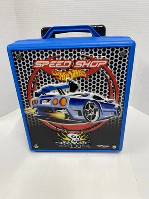 Hot Wheels Speed Shop 100 Car Rolling Case W/ 77 Vtg Cars 1960s-2000s Well Used - Image 1 of 4
