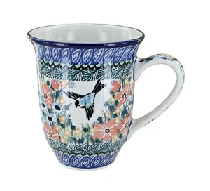 Blaue Rose polnische Keramik Maria große Kaffeetasse - Bild 1 von 1