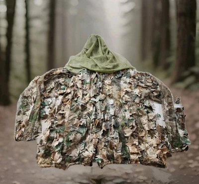 Realtree Xtra Sheer 3D Leaf Camo Hunting Suit Top And Pants Men's L/XL *FLAWS* - Image 1 of 4