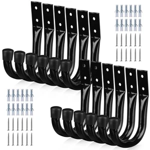 Heavy Duty Garage Storage Hooks, 12-piece Bike Hooks for Garage Wall, Utility... - Picture 1 of 8