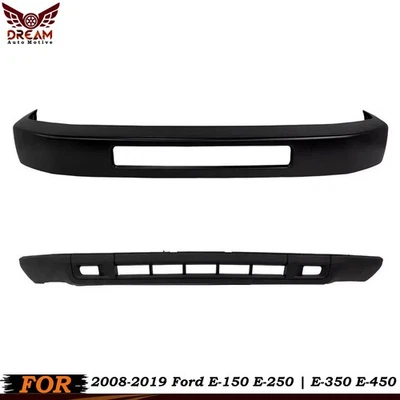 Front Bumper Primed Kit For 2008-2019 Ford E-150 E-250 | E-350 E-450 Super Duty - Изображение 1 из 4