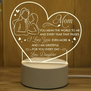 Gifts for Mom from Daughter Lamp, Night Light to Birthday, Mother's White - Picture 1 of 6