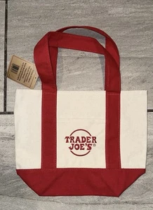 Trader Joe’s Mini Canvas Tote Bag RED  Hottest It Bag Limited 🛍️ - Picture 1 of 2