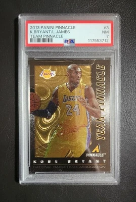 2013 Panini Pinnacle Kobe Bryant / Lebron James TEAM PINNACLE PSA - Imagem 1 de 2