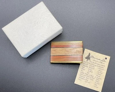 Sherwood Ltd California Exótica Madera Incrustación Rayas Boho Cinturón Hebilla Bonito Foto 1 de 4