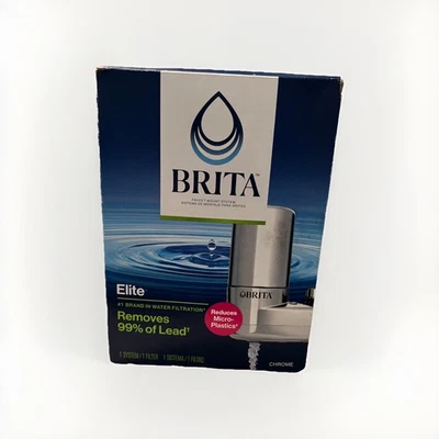 New Brita Elite Water Faucet Filtration Mount System Chrome - Image 1 of 4