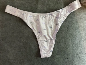 Victoria's Secret Medium Tanga mit breitem Gummizug Baumwolle lila - Bild 1 von 2