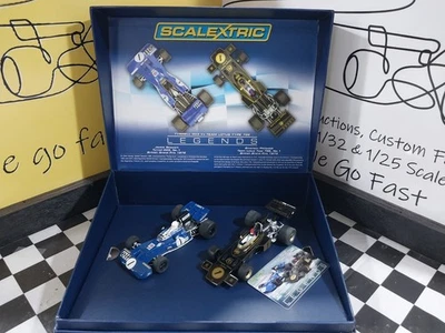 Juego Scalextric 1/32 Legends F1, Tyrell 003 Stewart #1, Lotus 72E Fittipaldi #1 Foto 1 de 4