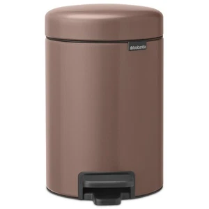 Brabantia newIcon Pedal Bin 3 Litre Plastic Bucket White Green Grey Taupe Black - Picture 1 of 26