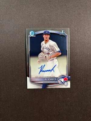 2025 Bowman Chrome RJ Schreck 1st Prospect Chrome Auto No.2 BJMY - image 1 of 2
