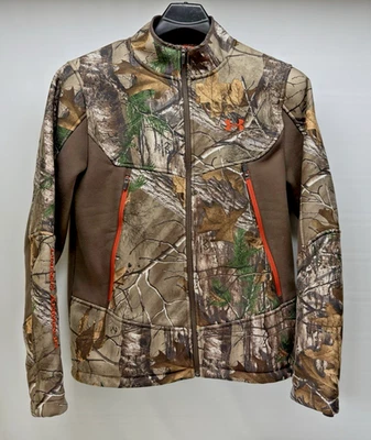 Chaqueta Under Armour Ayton Para Hombre Grande Marrón Camuflaje Tormenta Caza Vellón Foto 1 de 4