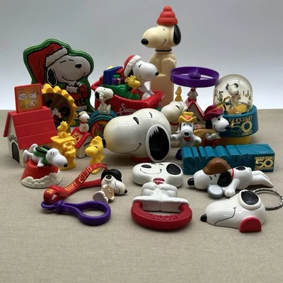 Vintage Peanuts Gang Snoopy Toys Lot (20 Piece Set) Mixed Figures Schulz Retro + - Image 1 of 4