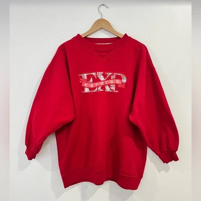 Sudadera Express Vintage Roja a Cuadros Mediana Grande Foto 1 de 4