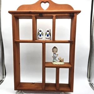 Estante de exhibición de pared de madera de campo rústico de colección caja de sombra corazón casa de campo - Imagen 1 de 15