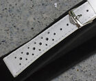 White 20mm vintage Heuer Montreal band with Heuer buckle for Heuer 110.503W