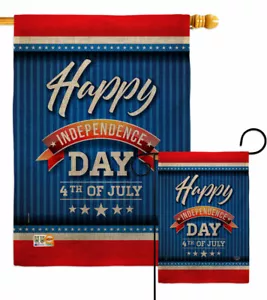 4th July Day Burlap Garden Flag Americana Fourth Decorative Gift Yard Banner - Picture 1 of 19