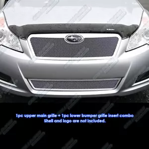 Fits 2010-2012 Subaru Legacy Stainless Steel Mesh Grille Grill Insert Combo - Bild 1 von 3