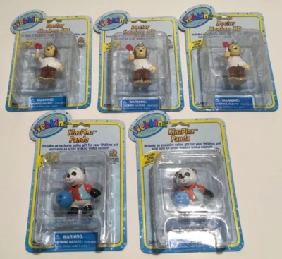 Ganz - Webkins Doctor Monkey, MD & KinzPinz Panda con Códigos Lote Juego de 5 Foto 1 de 4