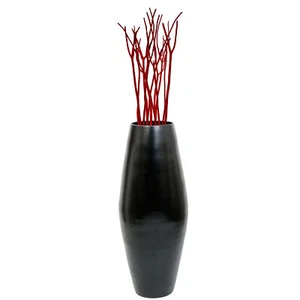 27.5 inch Bamboo Floor Vase Cylinder, For Dining Living Room Entryway Decoration - Picture 1 of 16