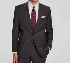 Brooks Brothers Men Brown Plaid Wool Blazer Sport Coat Suit Jacket Size 38S - Picture 1 of 3
