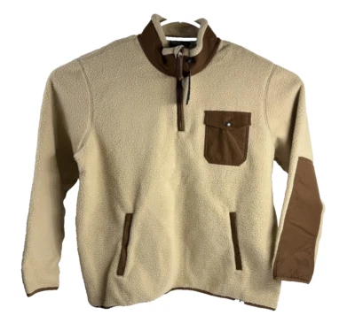 Pullover Polo Ralph Lauren Híbrido Cuarto Cremallera Beige Marrón Para Hombre Talla XXL 633871 Foto 1 de 4
