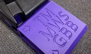 Tokyo Marui MWS M4 Airsoft GBBR Odin Speedloader Adapter (Purple) - Picture 1 of 7