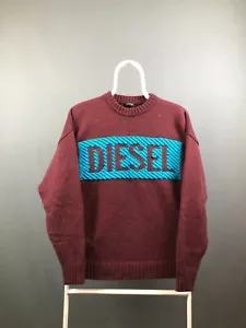 Diesel Knit Sweater Size Small Mens Wool Blend Red - Picture 1 of 10