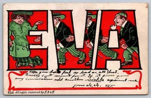EVA NAME COLUMBUS OHIO 1909 POSTKARTE - Bild 1 von 2