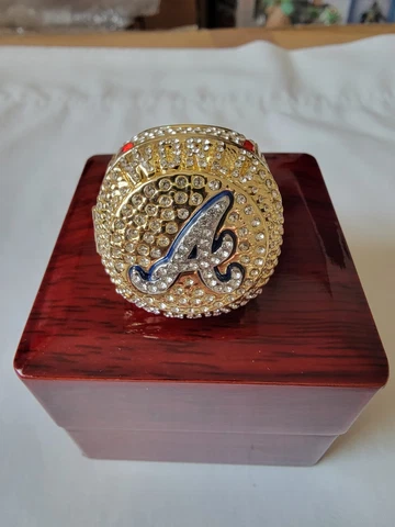 2021 Atlanta Braves Replica World Series Ring Freeman Hinged Top New Size 10 Cover