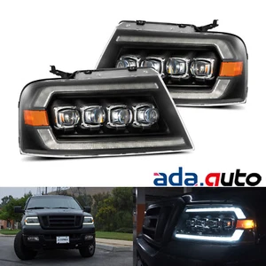 Fit 04-08 Ford F150/06-08 Lincoln Mark LT Projector NOVA-Series Headlights Black - Picture 1 of 8