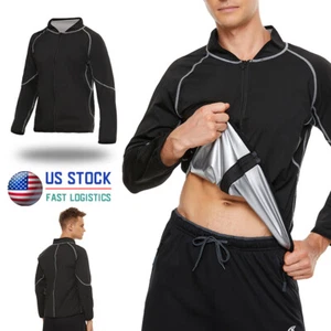 Tuta Sauna Pesante Sudore Esercizio Palestra Uomo Shaper Suit Fitness Perdita Peso Antistrappo - Foto 1 di 12