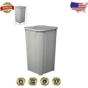 Set of 10 Square 27qt Waste Bins - Lightweight Polypropylene for Home & Office - Picture 1 of 3