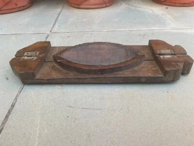 Panel molde Springerle galleta tallada a mano de madera antigua 1800 Foto 1 de 4