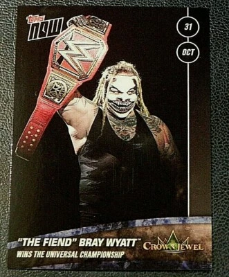 2019 Topps NOW WWE #77 The Fiend Bray Wyatt Universal Champion Crown Jewel - Image 1 of 2