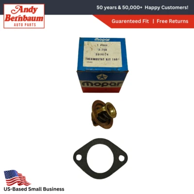 Chrysler Dodge 1960-1967 160 grados termostato con junta 6 cilindros 3514174 nuevo en stock Foto 1 de 4