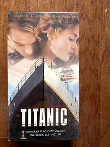 New Titanic VHS 2 Tape Box Set SEALED Sprint Rebate Promo Sticker 1997 Paramount - Picture 1 of 6