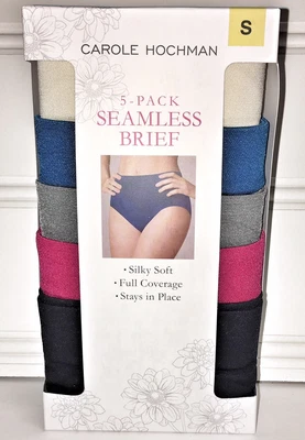 CAROLE HOCHMAN женщины бесшовный краткое белье в ассортименте 5 упаковки - разнообразие новый с Ярлыками - Изображение 1 из 2