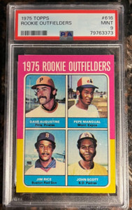 1975 Topps #616 Jim Rice RC Rookie PSA 9 MINT Boston Red Sox Baseball Card