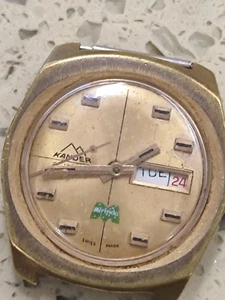 kander watch vintage cal 217P-21 hand wind  Not WORKING Good balance FOR PARTS - Picture 1 of 5