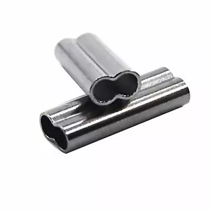 Double Barrel Crimping Sleeves Copper Tube Fishing Connector Crimp 0.8-2.5mm - Picture 1 of 26