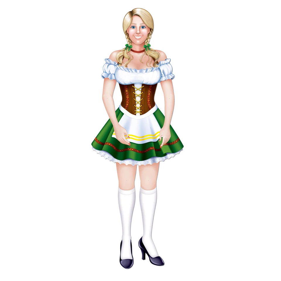Beistle 57507 Jointed Oktoberfest Fraulein Pack of 12