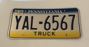 PENNSYLVANIA Authentic License Plate TRUCK WWW.STATE.PA.US PLATE # YAL-6567 - Picture 1 of 2