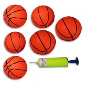 6PCS Small Mini Children Inflatable Basketballs With Pump Kids Sports Toy - Picture 1 of 6